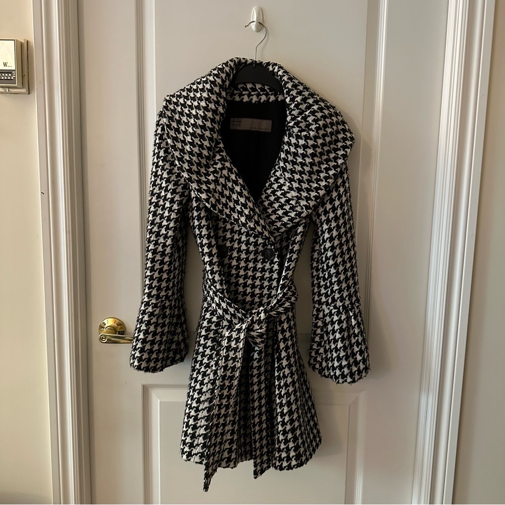 ZARA Houndstooth Coat